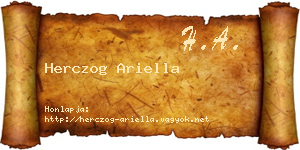 Herczog Ariella névjegykártya